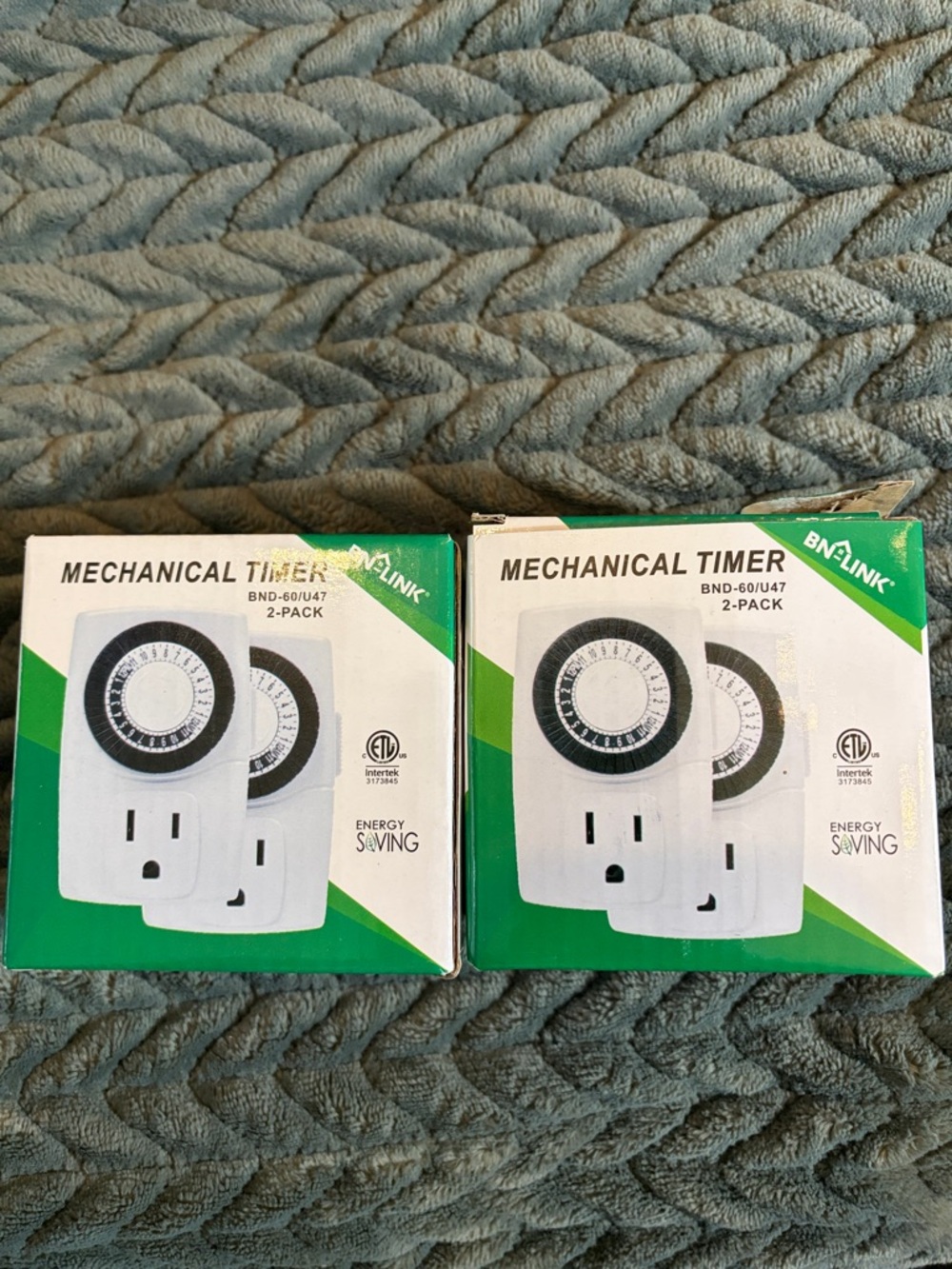 BN-LINK Indoor Timer 2-Pack in Green and White
